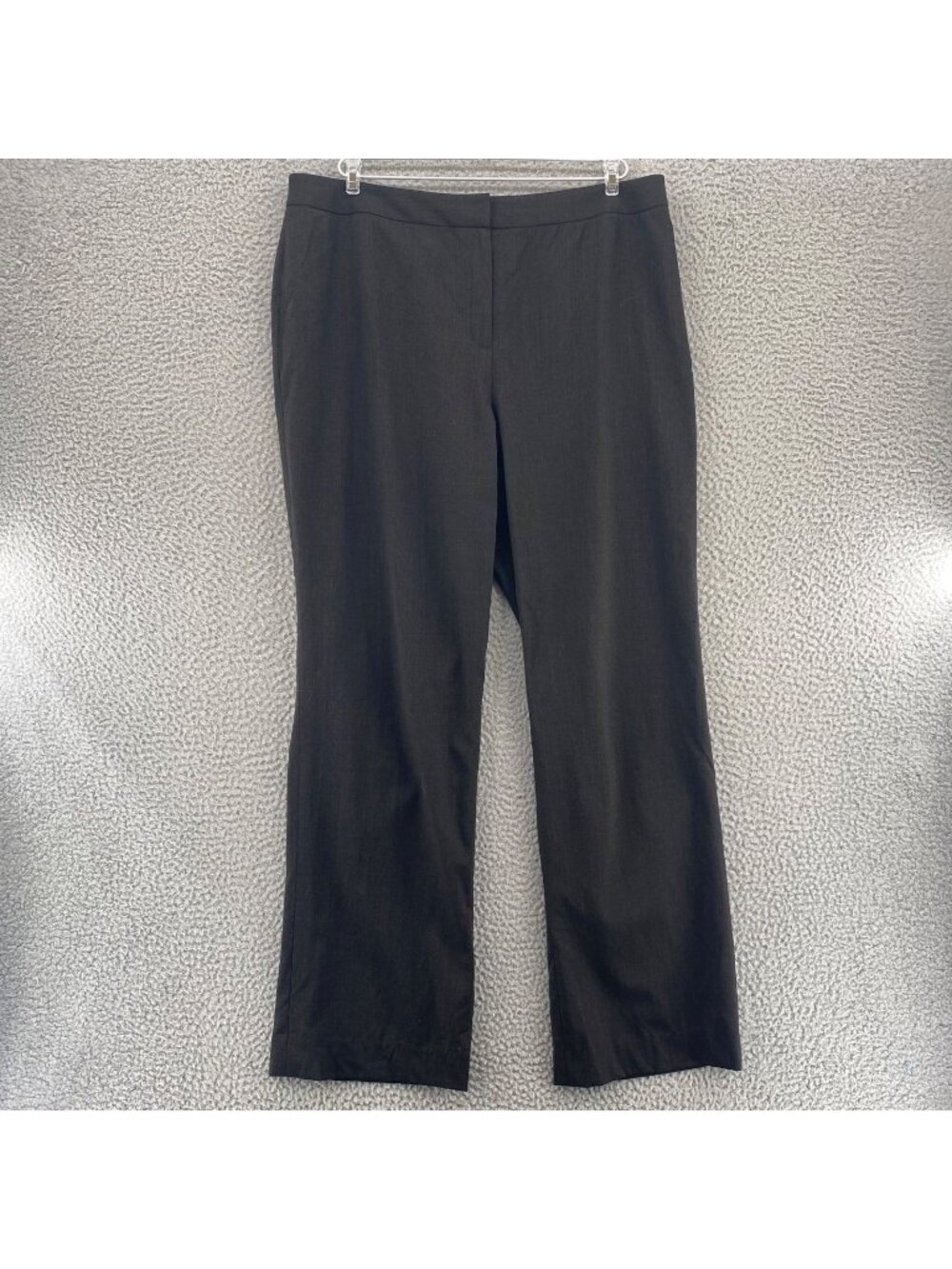 Lafayette 148 New York Pants Womens 14 Brown Menswear Wool Blend Stretch Pocket